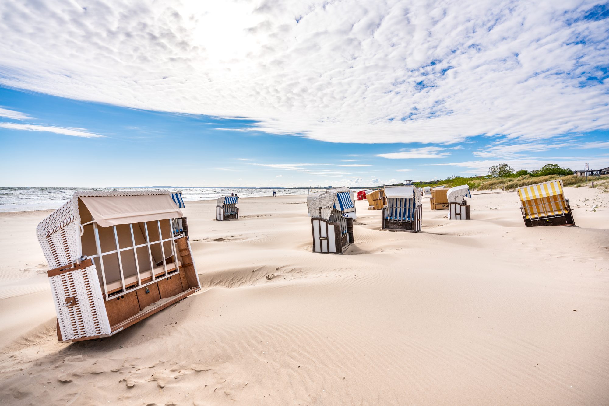 Morgenlicht am Strand von Seebad Ahlbeck auf Usedom